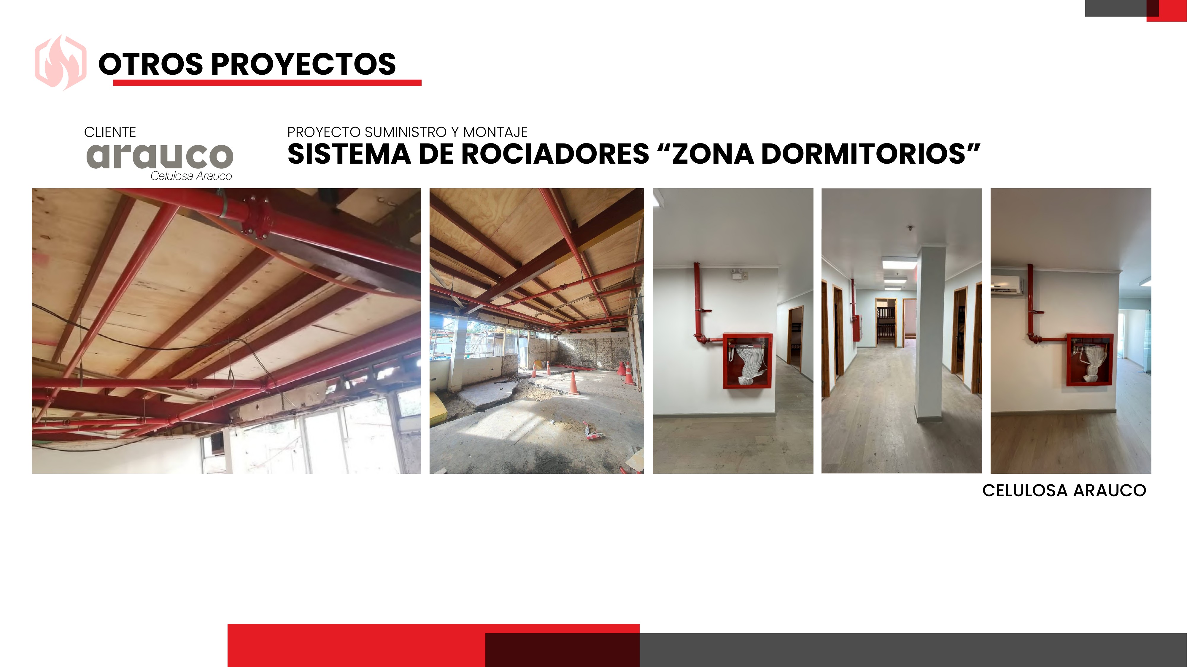 Sistema de Rociadores Zona Dormitorios — Arauco